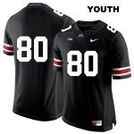 Youth NCAA Ohio State Buckeyes C.J. Saunders #80 College Stitched No Name Authentic Nike White Number Black Football Jersey NA20B71IF